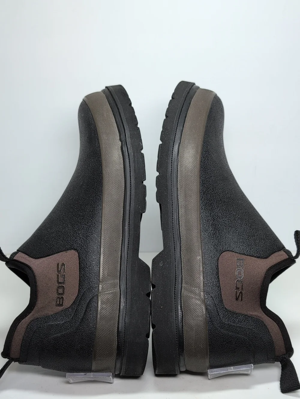 Bugs Tillamook Bay Romeo black waterproof rubber slip-on boots men size 11 EU 44